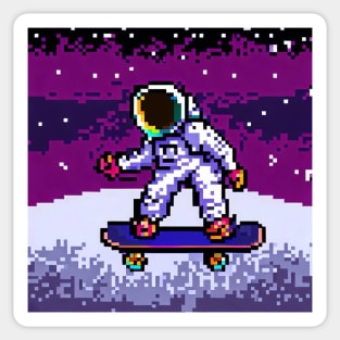 Skateboarding astronaut Sticker